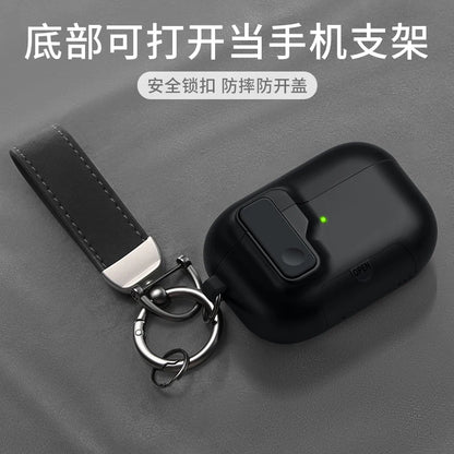 AirPods Pro 3 Case with Phone Stand, Magnetic Lock & Carabiner