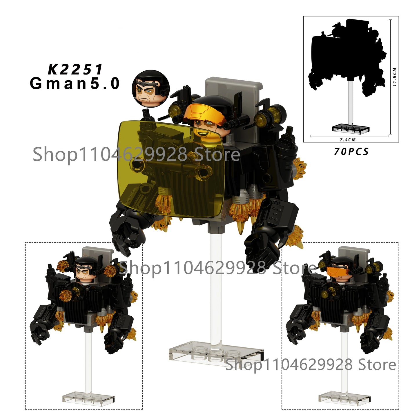 Skibidi Toilet Mini Building Block Figures – TV Man, Cameraman & More