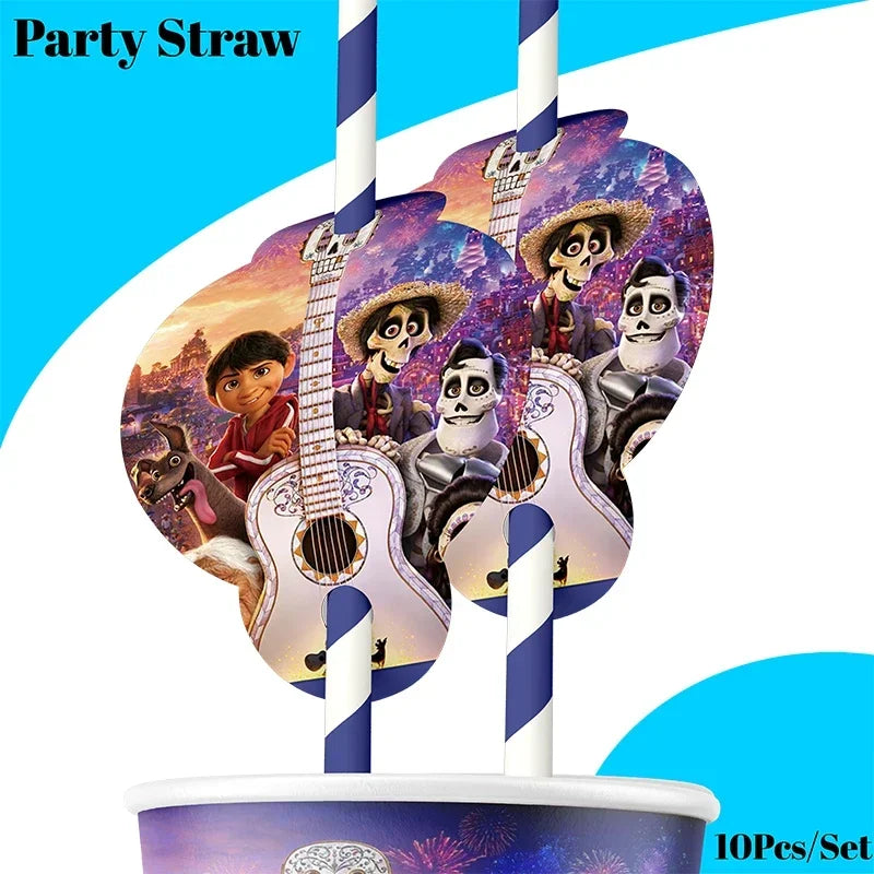 Coco Theme Birthday Party Supplies Tableware & Decorations Set