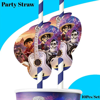 Coco Theme Birthday Party Supplies Tableware & Decorations Set