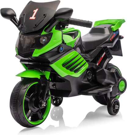 6V Kids Electric Ride On Motorcycle with Training Wheels