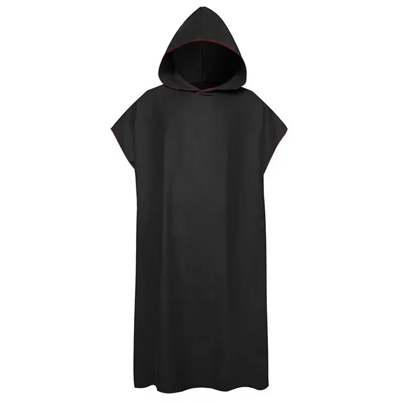 Surf Poncho Changing Towel – Hooded Microfiber Beach Robe for Adults