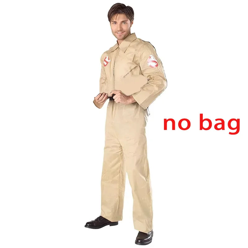 Ghostbusters Costume Jumpsuit with Proton Pack Bag – Kids & Adults