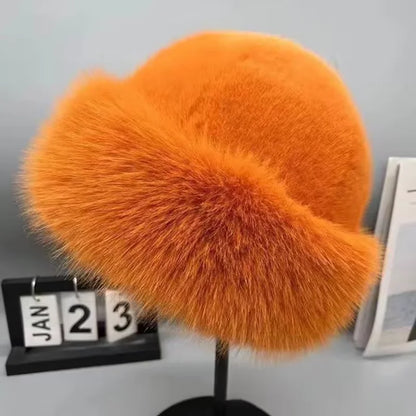 Faux Fur Winter Hat for Women – Warm Fluffy Beanie with Ear Protection