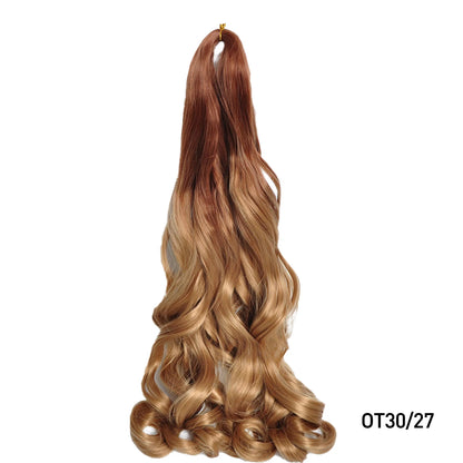 French Curl Braiding Hair 24 Inch – Pre-Stretched Synthetic Spiral Braids for Women
