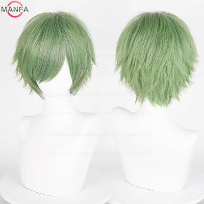 Short Straight Anime Cosplay Wig 30cm Multi-Color Unisex