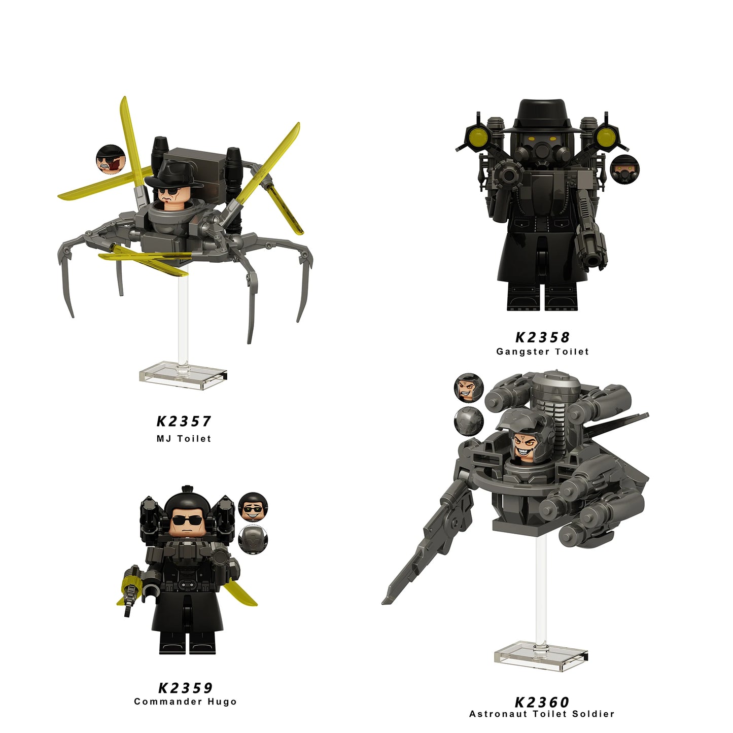 Skibidi Toilet Mini Building Block Figures – TV Man, Cameraman & More