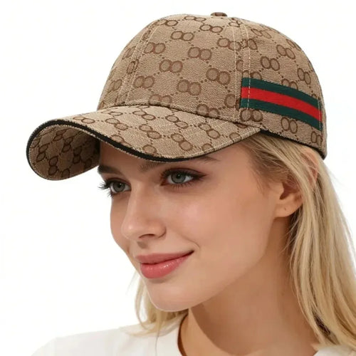 UV Protection Baseball Cap – Striped Adjustable Outdoor Sun Hat