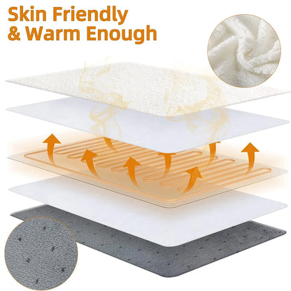 Electric Foot Warmer with 4 Heat Modes, Timer & Washable Cover
