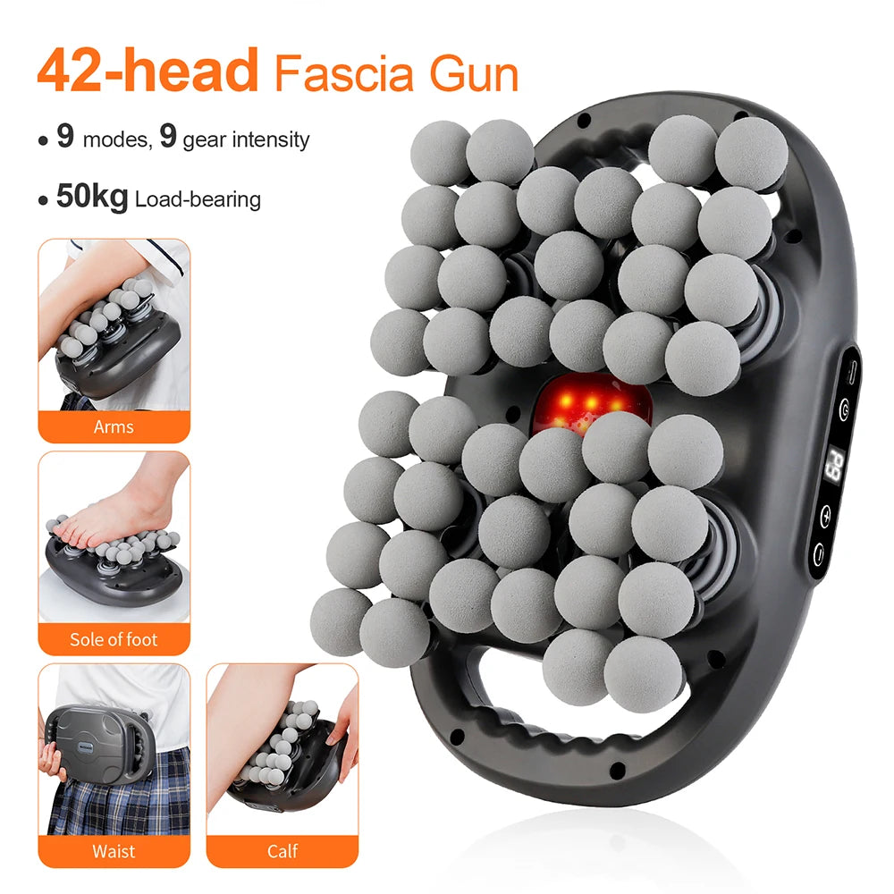 Fascia Gun Massager – Multi-Head High-Frequency Vibration
