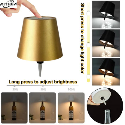 Wireless LED Table Lamp – Rechargeable Touch Dimmer for Bar, Cafe & Home