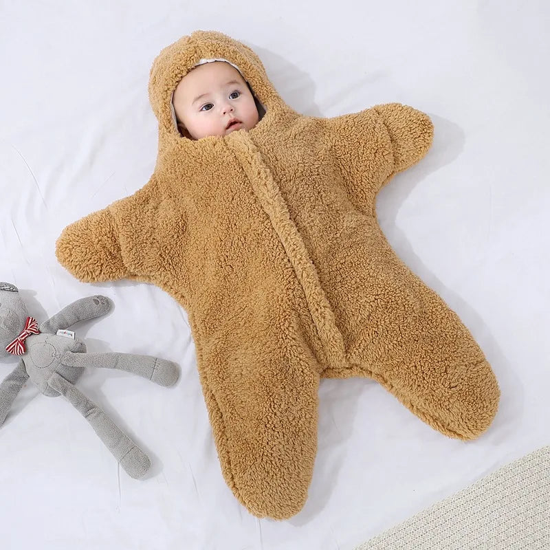 Baby Fleece Romper – Hooded One-Piece Winter Jumpsuit