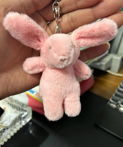 Cute Plush Rabbit Keychain Pompom Bag Charm