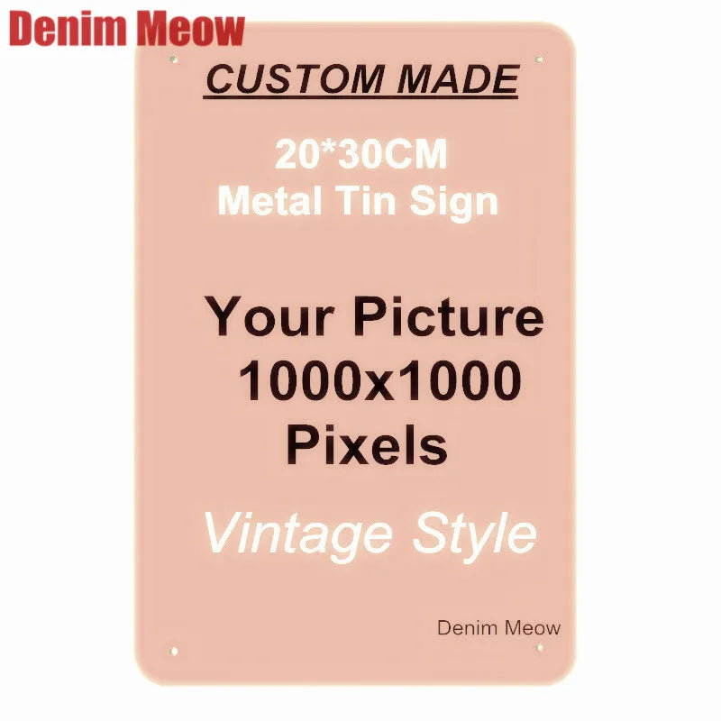 Custom Metal Tin Sign – Personalized Vintage Wall Art Plaque