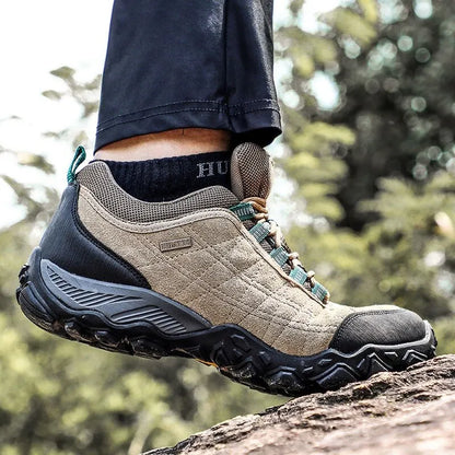 HUMTTO Men's Hiking Shoes – Leather Outdoor Trekking Sneakers