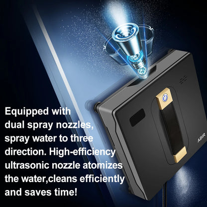 ABIR WD8 Robot Window Cleaner Dual Water Spray Smart App & Remote Control