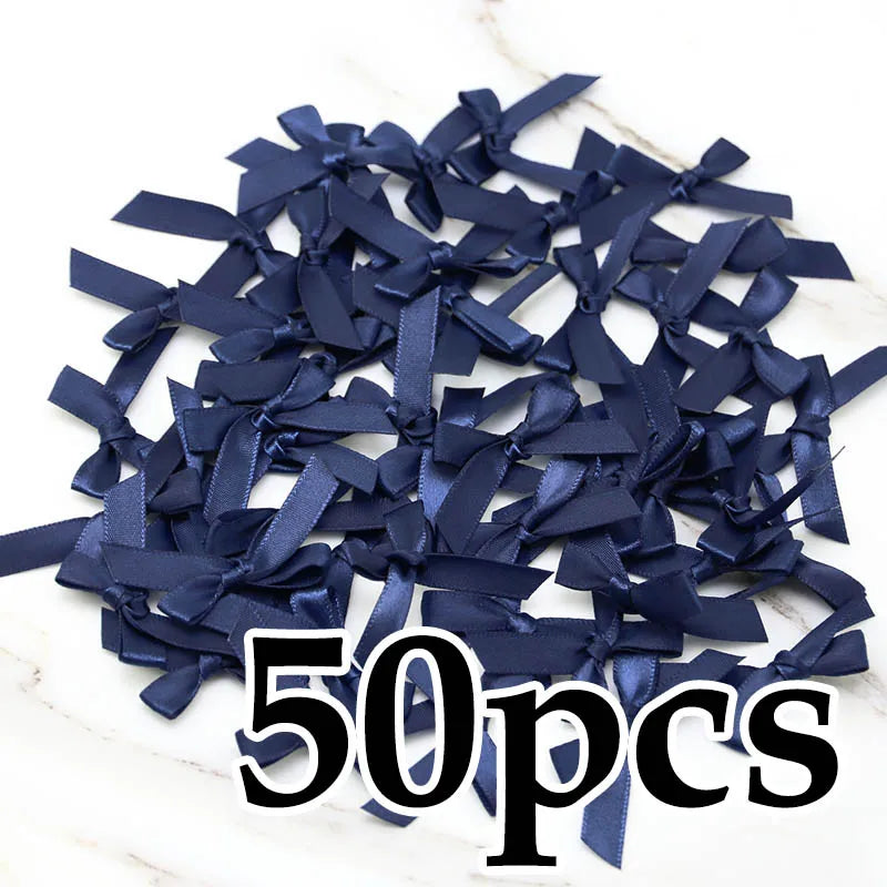 Satin Ribbon Bows 50pcs for DIY Crafts & Gift Wrapping
