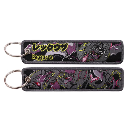 Anime Embroidered Keychain – Jet Tag Key Ring for Bags & Cars