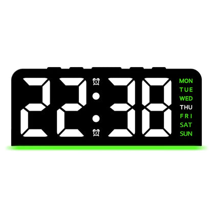Digital LED Alarm Clock with Night Light & Temperature Display