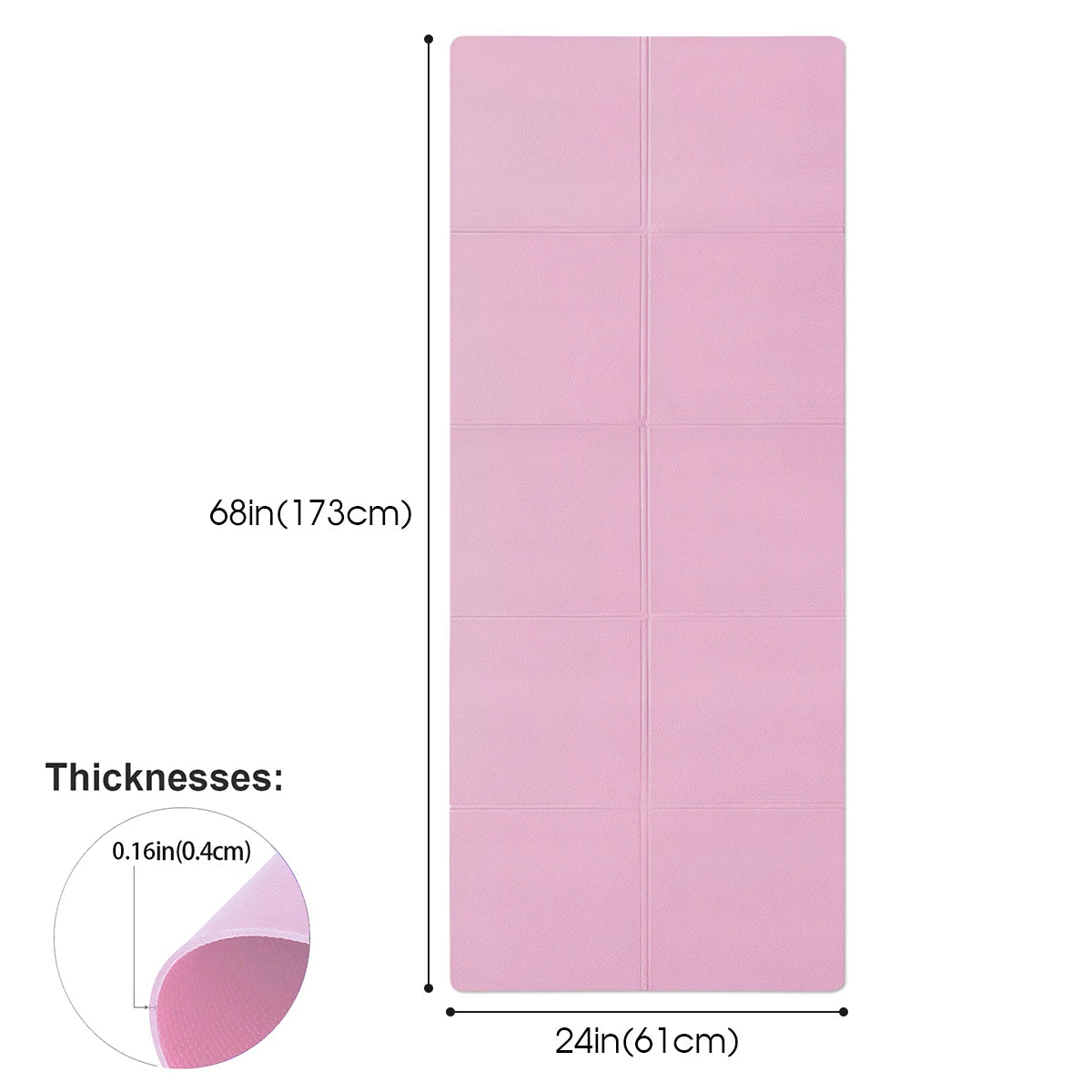Anti-Slip EVA Yoga Mat 4mm – Fitness, Pilates & Gymnastics