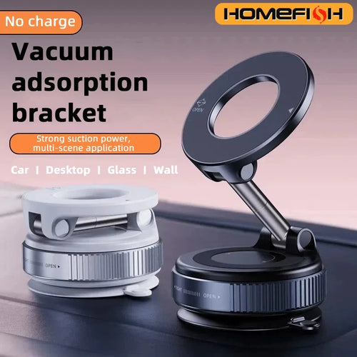 Magnetic Phone Holder with 3-Axis Rotation & Adjustable Suction Base