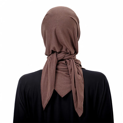 Cotton Triangle Hijab Scarf with Bow Detail – Muslim Women's Wrap