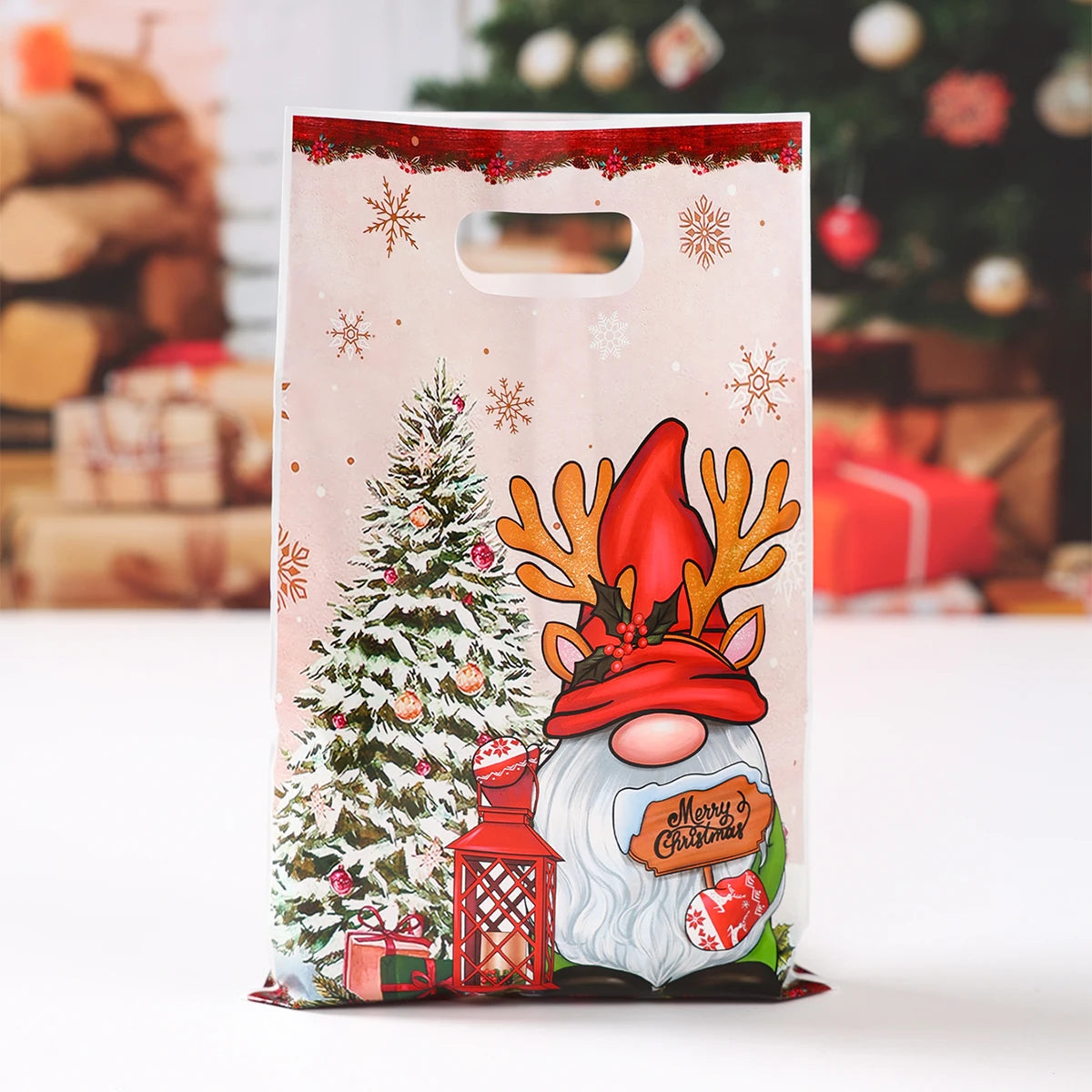 Christmas Gift Bags with Handles – Santa, Snowman & Holiday Designs