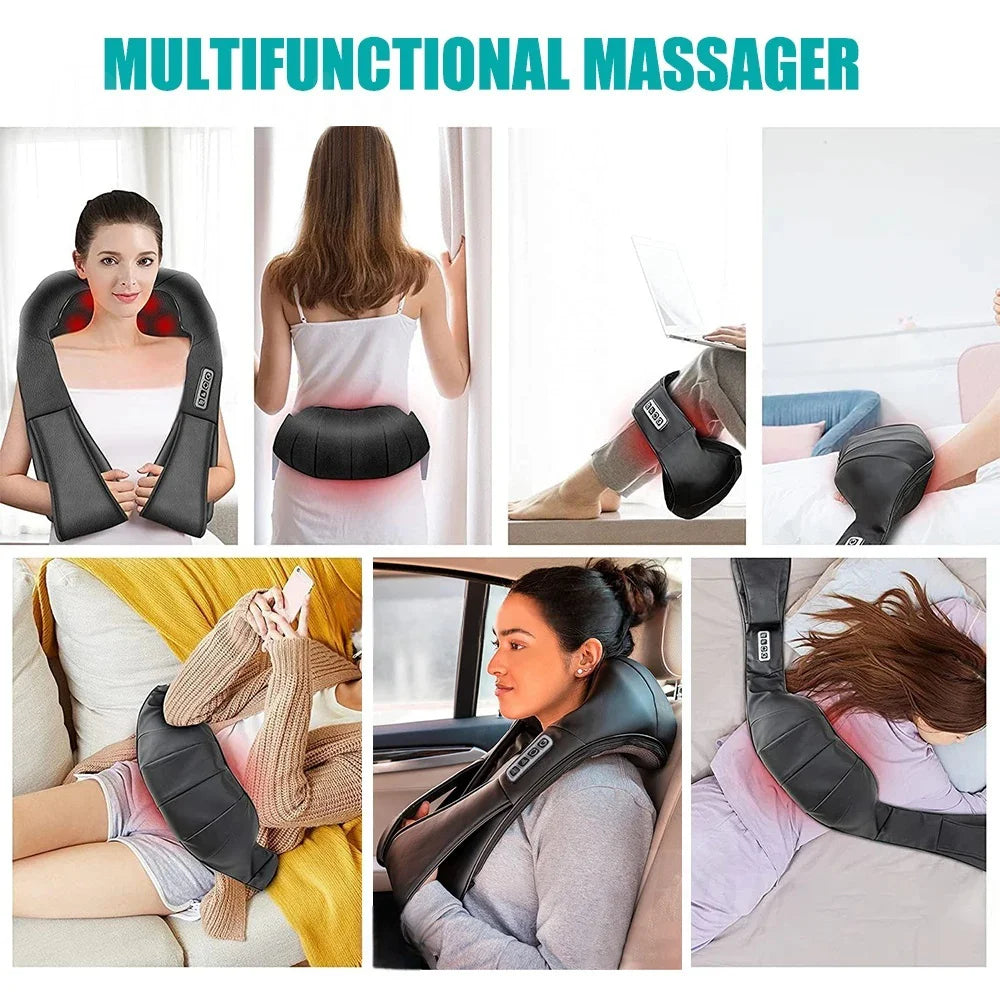 Shiatsu Neck & Shoulder Massager with Heat – U-Shape Deep Kneading