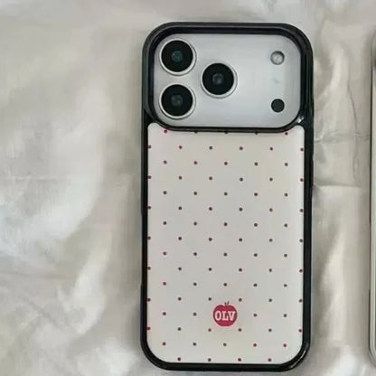 Grid Pattern Silver Edge Epoxy Anti Drop iPhone Case