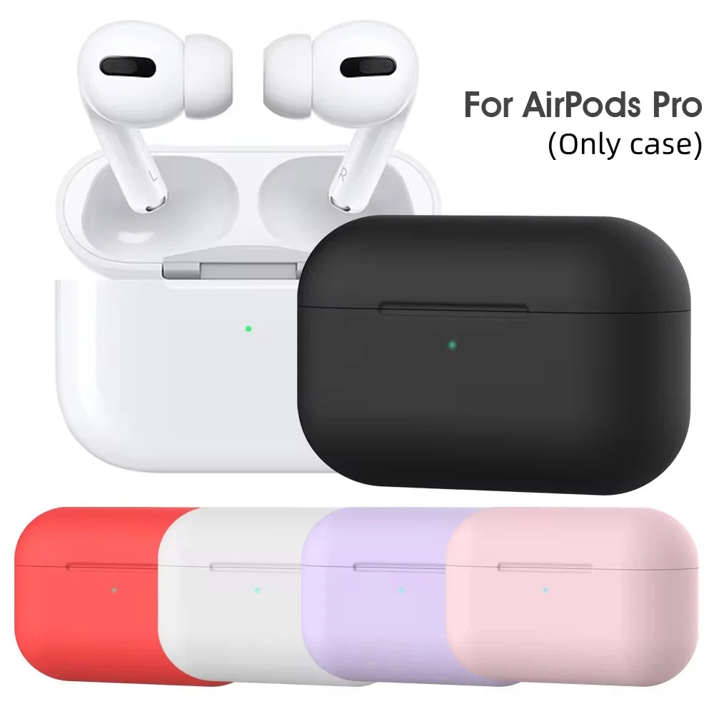 Silicone AirPods Case with Carabiner Hook – Soft Protective Cover