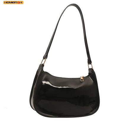 Women's PU Leather Shoulder Bag – Mini Underarm Handbag