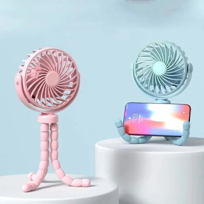 Portable USB Mini Fan with Flexible Octopus Clip