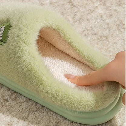 Memory Foam Plush Slippers – Cozy Non-Slip Winter House Shoes