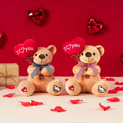 Teddy Bear Holding Heart Plush Toy – Stuffed Animal Gift