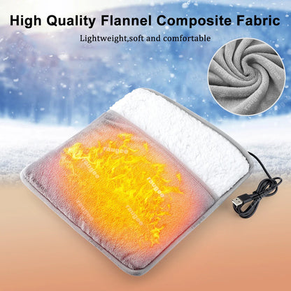 USB Electric Foot Warmer Heating Pad – Soft Plush Fleece