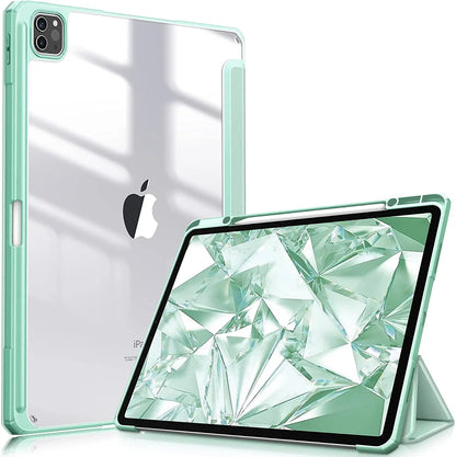 iPad Case with Pencil Holder – Clear Back Folio Cover