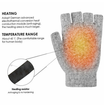 USB Heated Gloves – Electric Heating Hand Warmer for Typing & Skiing