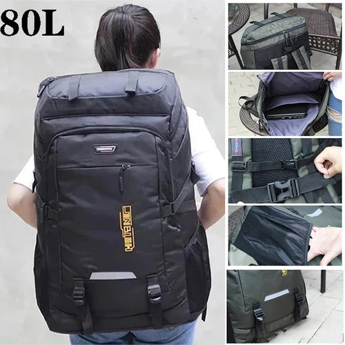 Men's Outdoor Backpack 50L/80L – Hiking Travel Rucksack