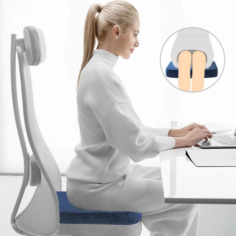 Memory Foam Seat Cushion for Office Chair & Hemorrhoid Relief