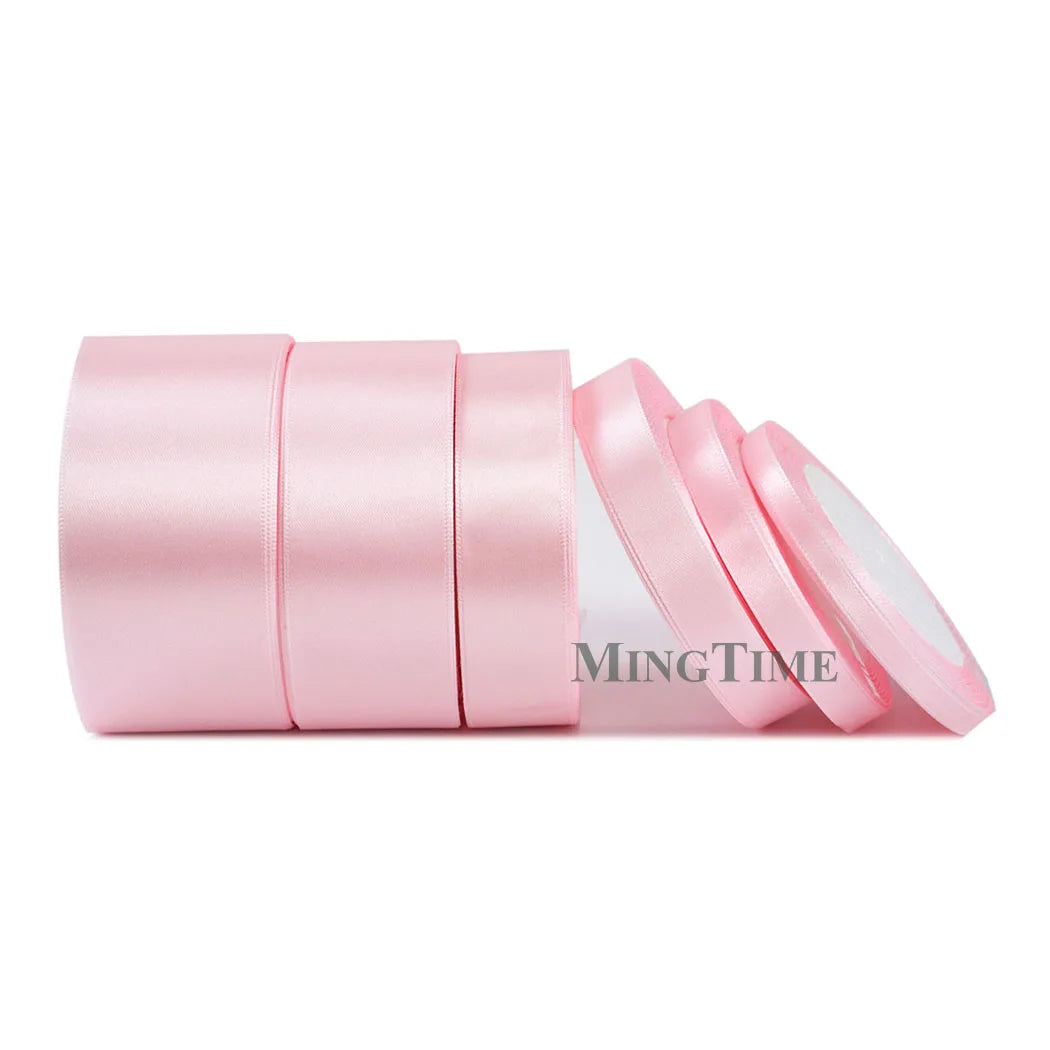 Satin Ribbon 25 Yards – 6mm to 50mm Wide, Multiple Colors