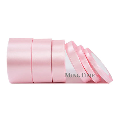 Satin Ribbon 25 Yards – 6mm to 50mm Wide, Multiple Colors