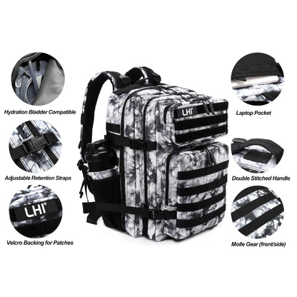 45L Tactical Backpack – Large Military Rucksack for Hiking & Gym