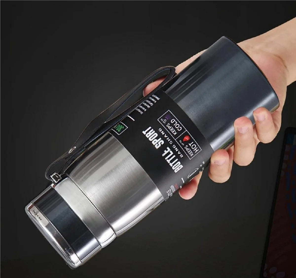 Thermal Water Bottle 1L – Stainless Steel Vacuum Flask, Keeps Hot & Cold