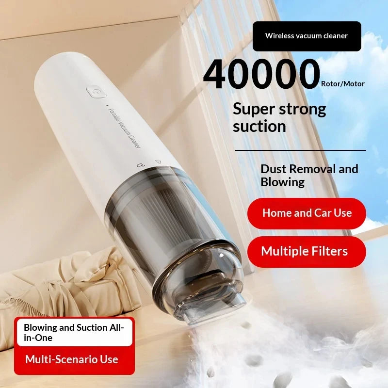 Mini Handheld Car Vacuum Cleaner Rechargeable Portable Cordless Auto Home