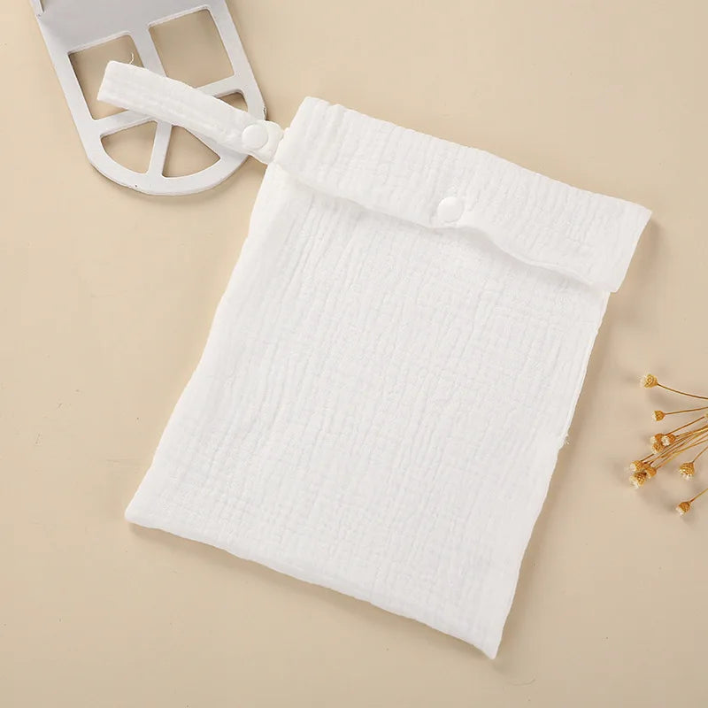 Organic Cotton Diaper Pouch – Double Layer Muslin Wet Bag