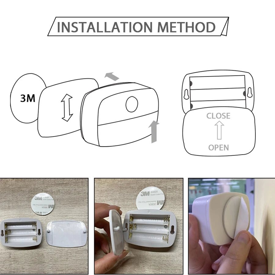 Motion Sensor Night Light Wireless Battery LED Cabinet Lamp