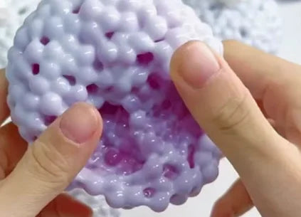 Grape Stress Ball Squishy – Shapeable Vacuum Sand Squeeze Fidget Toy