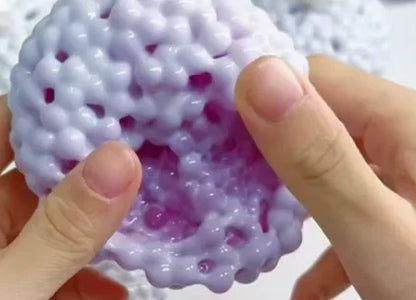 Grape Stress Ball Squishy – Shapeable Vacuum Sand Squeeze Fidget Toy