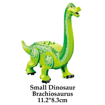 Jurassic Dinosaur Building Blocks Figures – T-Rex Raptor Triceratops MOC Models