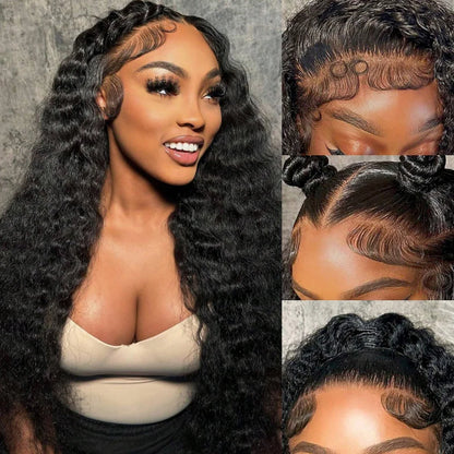 HD Lace Front Wig – Water Deep Wave Curly 250% Density